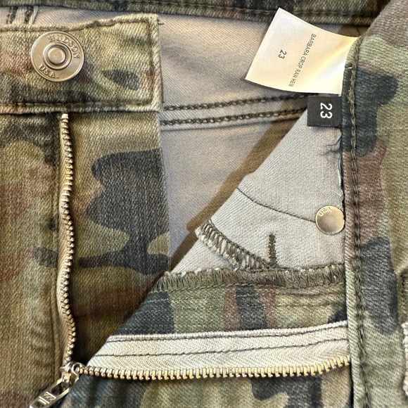 Hudson Jeans Barbara High Waist Crop Raw Hem Camouflage Stretch Skinny Jean - Picture 5 of 12